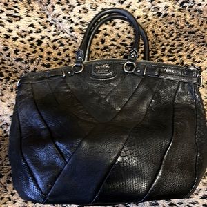 Black Coach Leather Bag